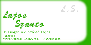 lajos szanto business card
